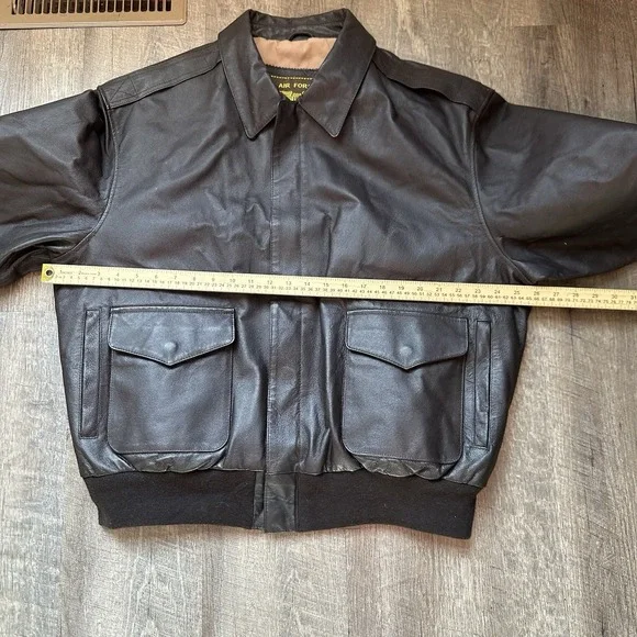 NEW Air Force Landing Leather A2 Bomber Jacket Men Vintage Military USA Size XL